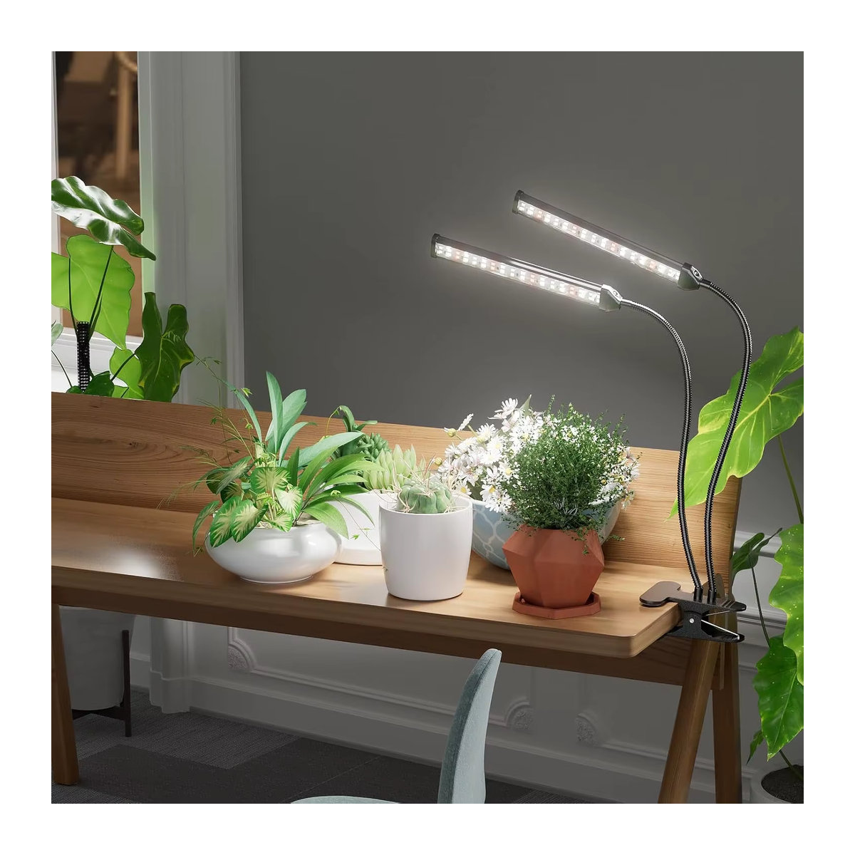 KEBINCPLED USB-Clip-Flachrohr-LED-Wachstumslicht mit Vollspektrum und 6000 K für Pflanzen und Sukkulenten - Bild 6