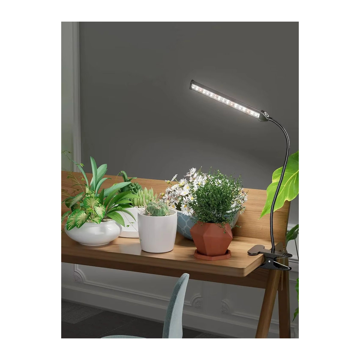 KEBINCPLED USB-Clip-Flachrohr-LED-Wachstumslicht mit Vollspektrum und 6000 K für Pflanzen und Sukkulenten - Bild 7