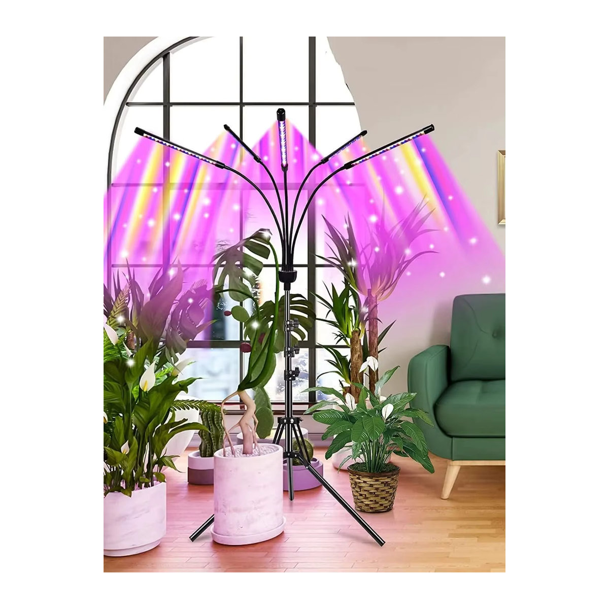 KEBINCPLED Vollspektrum LED Pflanzenlampe mit Stativ und Fernbedienung, 3 Farben, USB 5V für Indoor und Gewächshaus - Bild 7
