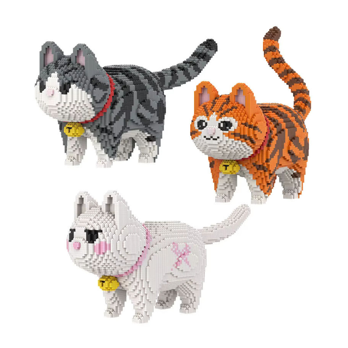Keeppley Kawaii Tierfigur Ingwer-Katze Magischer Baustein Drachen-Li Li Hu Ziegelstein-Modell aus Kunststoff in Mehrfarbig - Bild 1