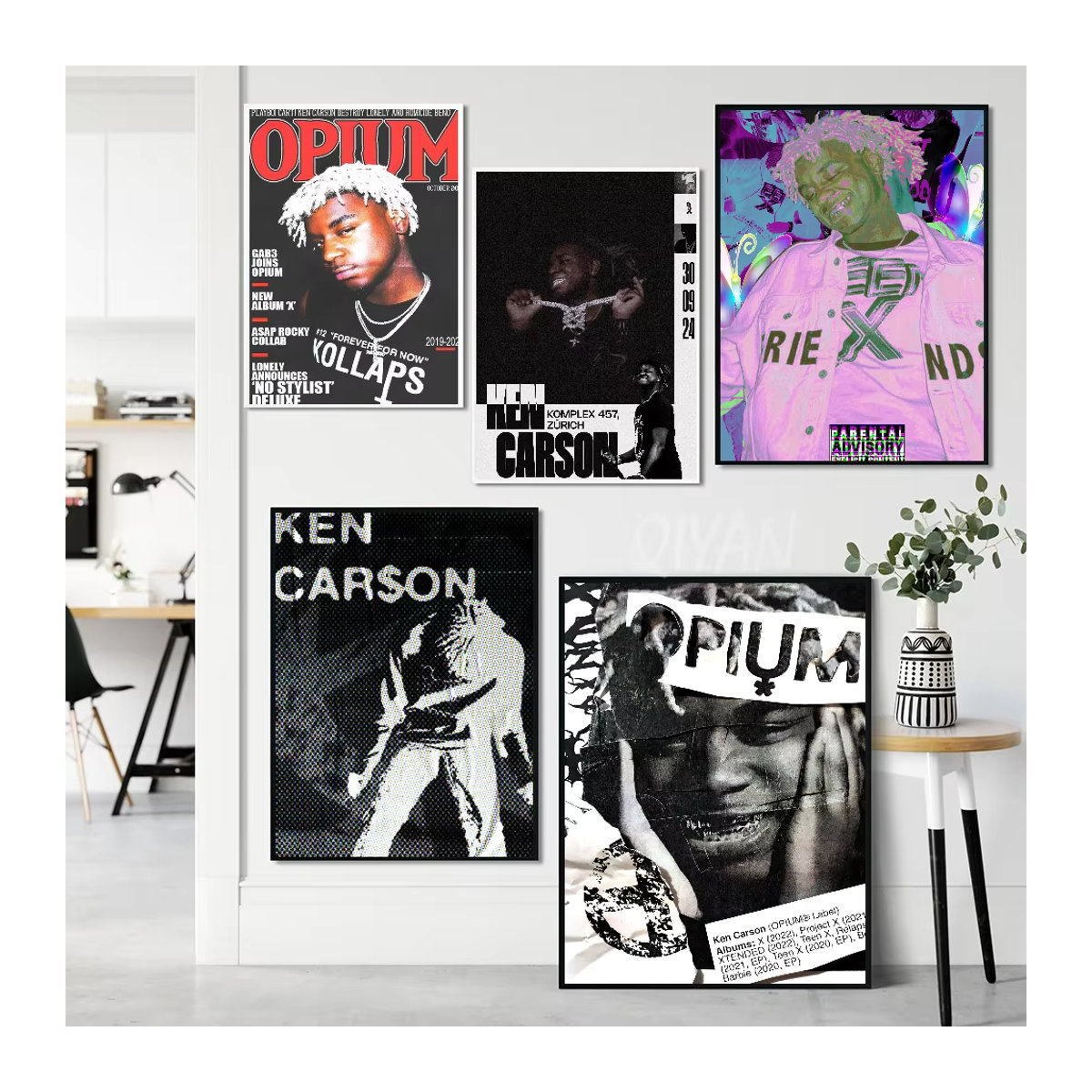 Ken Carson A Great Chaos Poster Kayou Selbstklebender Wandsticker aus wasserfestem Papier in Mehrfarbig - Bild 2