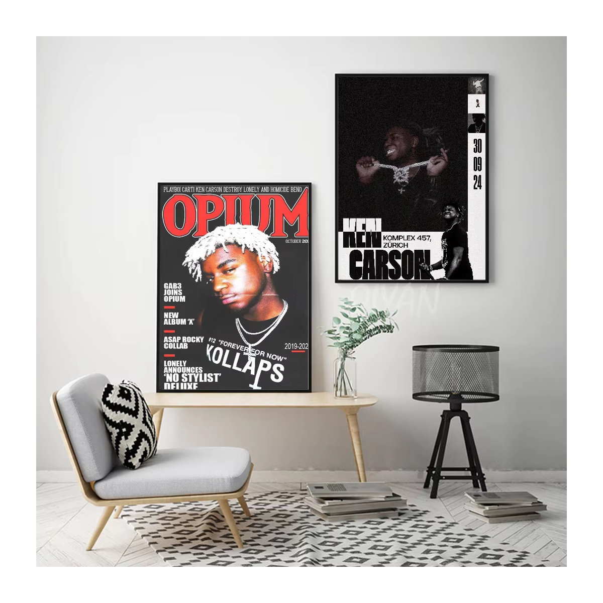 Ken Carson A Great Chaos Poster Kayou Selbstklebender Wandsticker aus wasserfestem Papier in Mehrfarbig - Bild 5