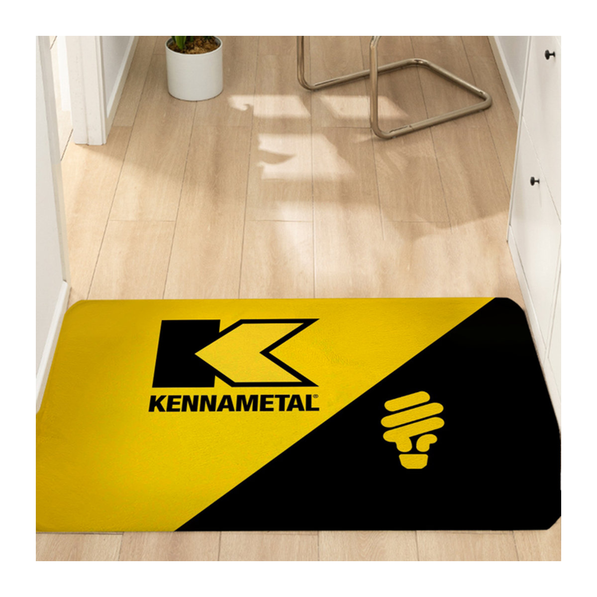 Kennametal Fußmatte mit Print in Gelb für Küche, Badezimmer oder Außenbereich - Bild 1
