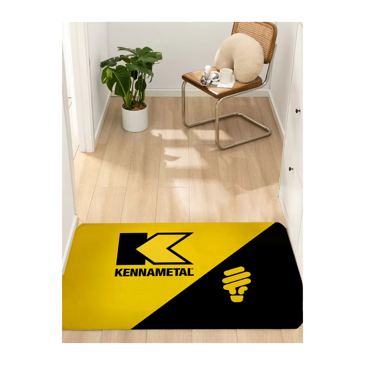 Kennametal Fußmatte mit Print in Gelb für Küche, Badezimmer oder Außenbereich - Bild 4