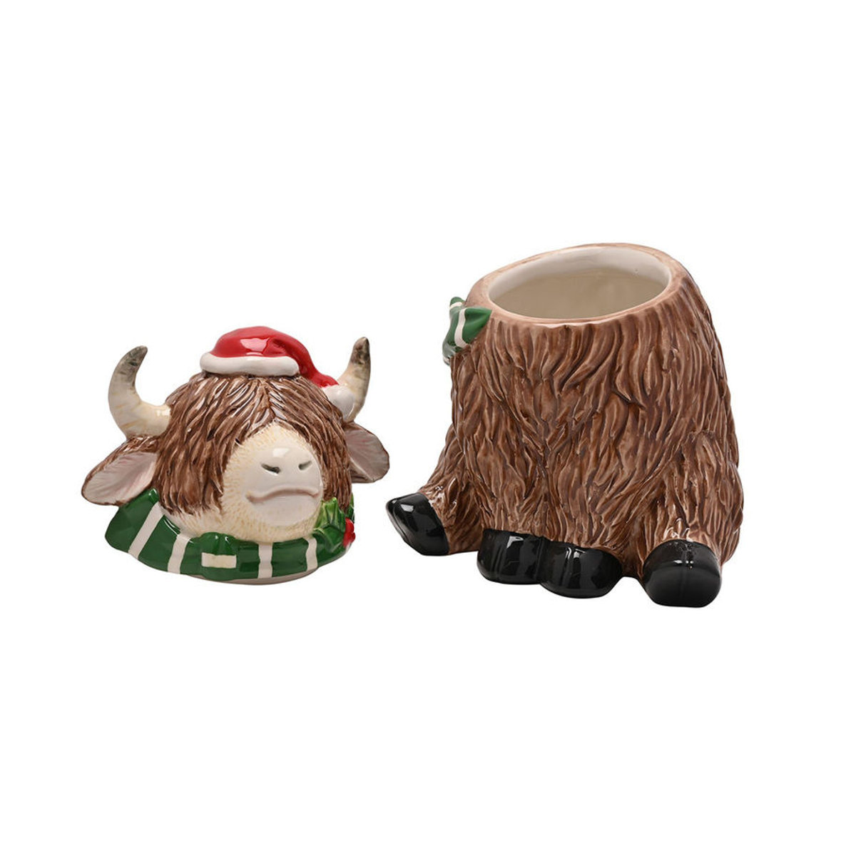Keramik Keksdose Hochlandrind von The Christmas Gift Co. in Braun - Bild 2