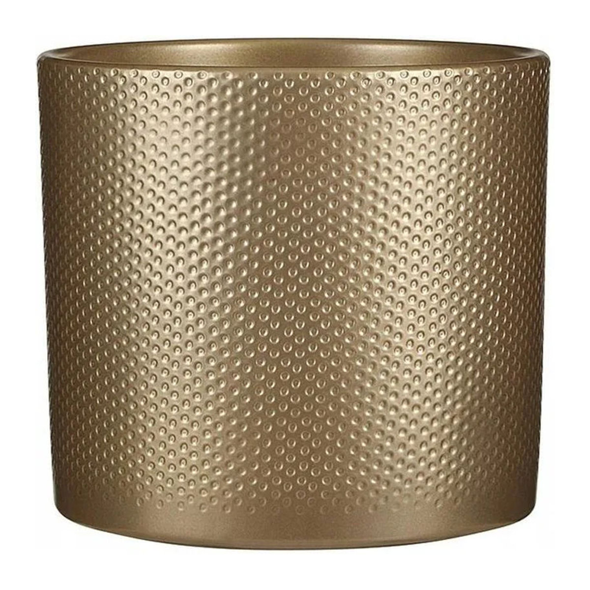 Keramik-Übertopf mit Gold-Verzierungen in minimalistischem Design, Höhe: 7 cm - Bild 1