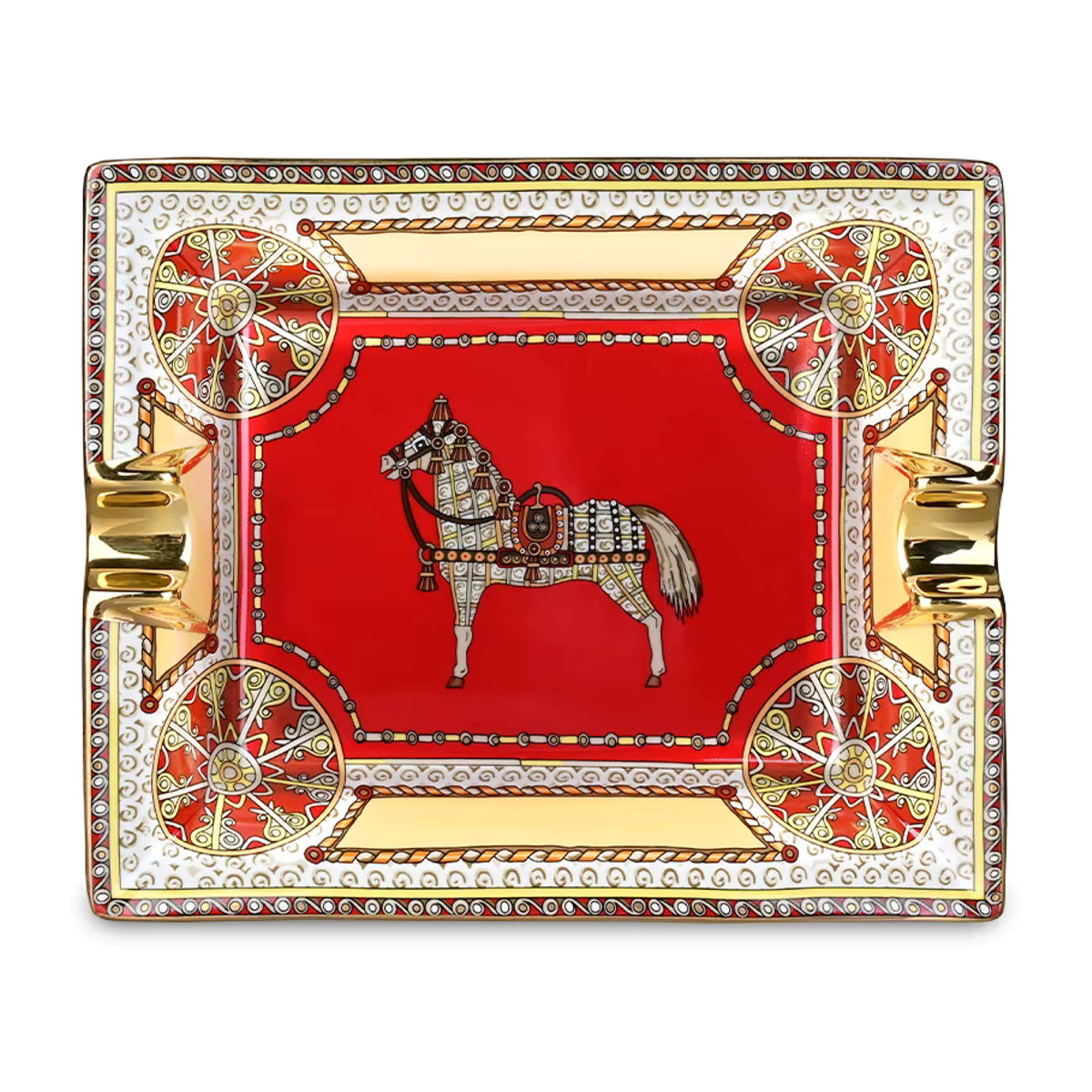 Keramik Zigarrenaschenbecher von ARCIA Official Store in Rot mit abstraktem Design - Bild 1