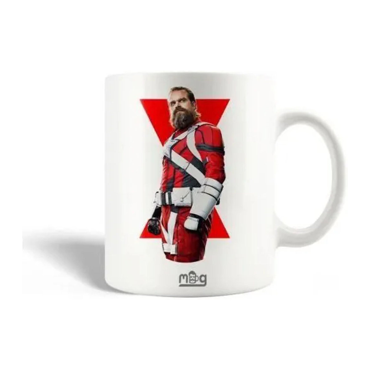 Keramiktasse CAPACHEAP mit Black Widow und Red Guardian Porträt in Weiß - Bild 1
