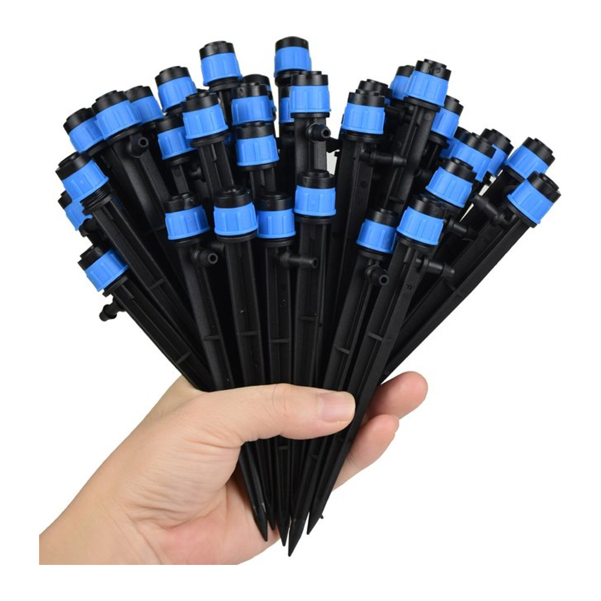 Kesla 30er Set Garten Sprinklerdüsen mit 360 Grad Einstellbarkeit für 4/7mm Schlauch, Blau - Bild 1