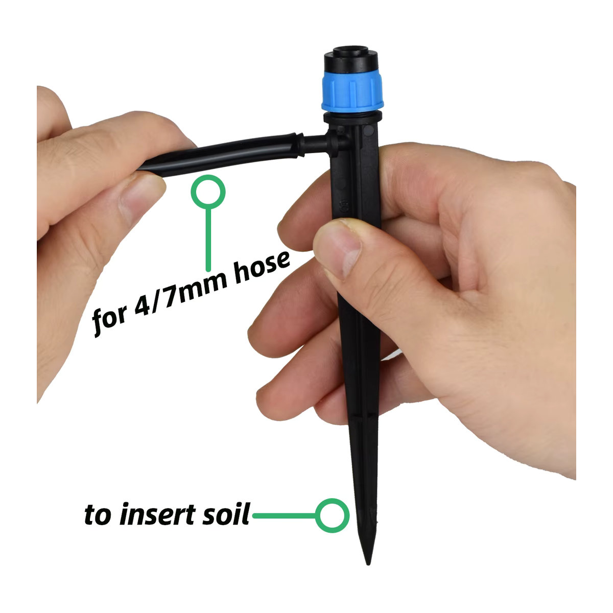 Kesla 30er Set Garten Sprinklerdüsen mit 360 Grad Einstellbarkeit für 4/7mm Schlauch, Blau - Bild 3
