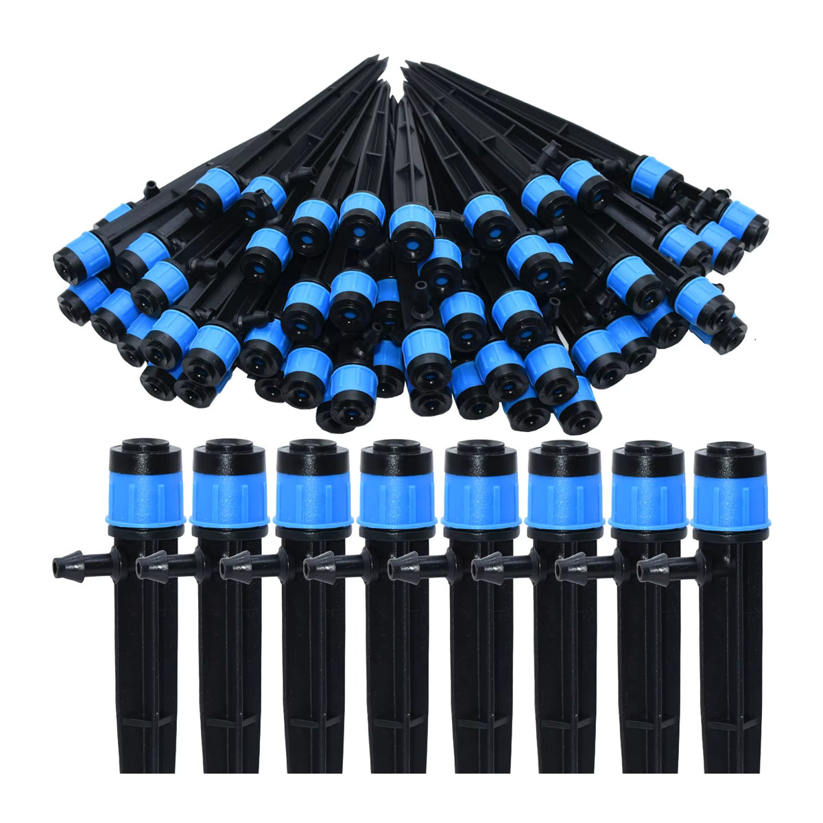Kesla 30er Set Garten Sprinklerdüsen mit 360 Grad Einstellbarkeit für 4/7mm Schlauch, Blau - Bild 5