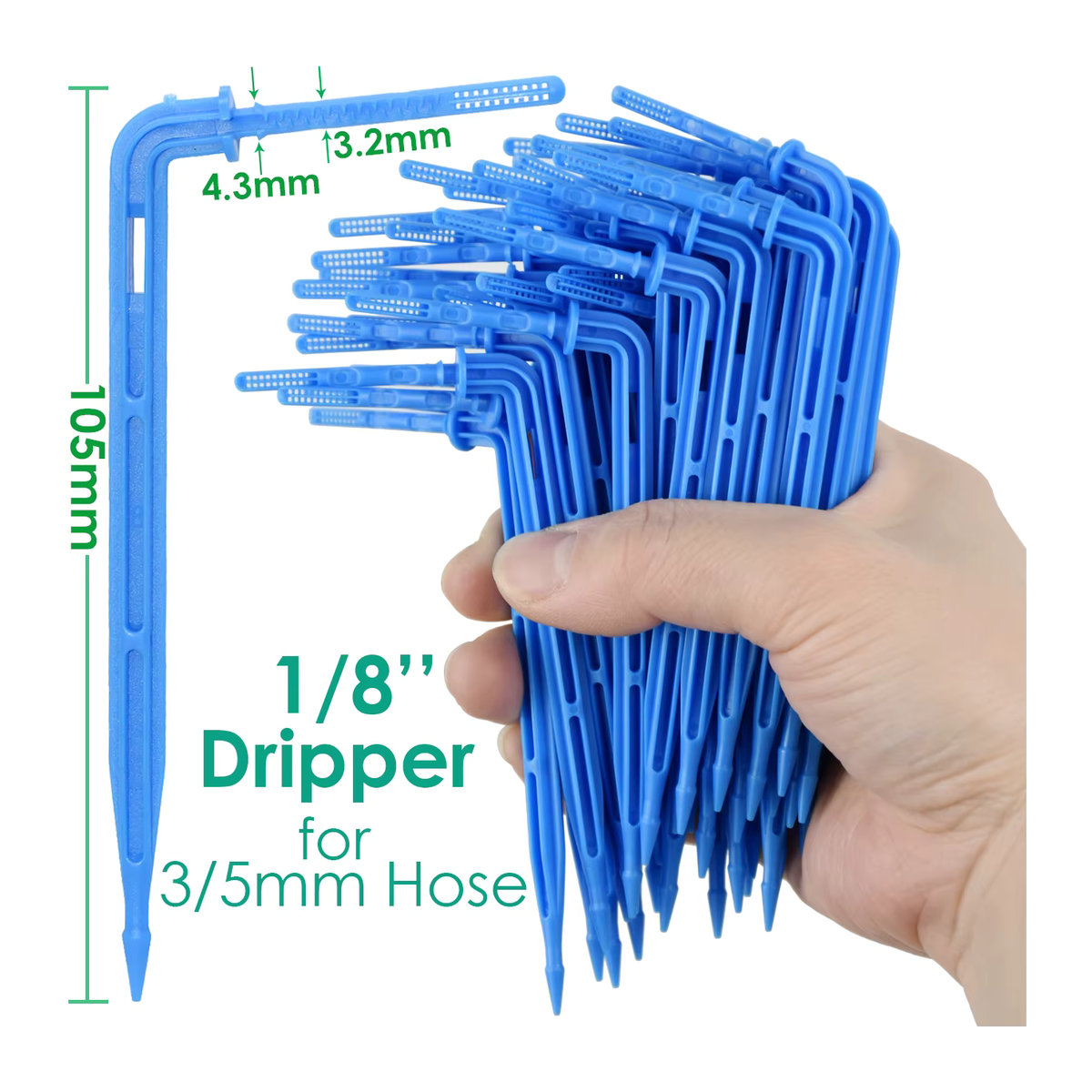 KESLA Automatisches Bewässerungssystem für den Garten mit Tropfbewässerung und 4-Wege-Verteiler in Blau, 3/5 mm - Bild 2
