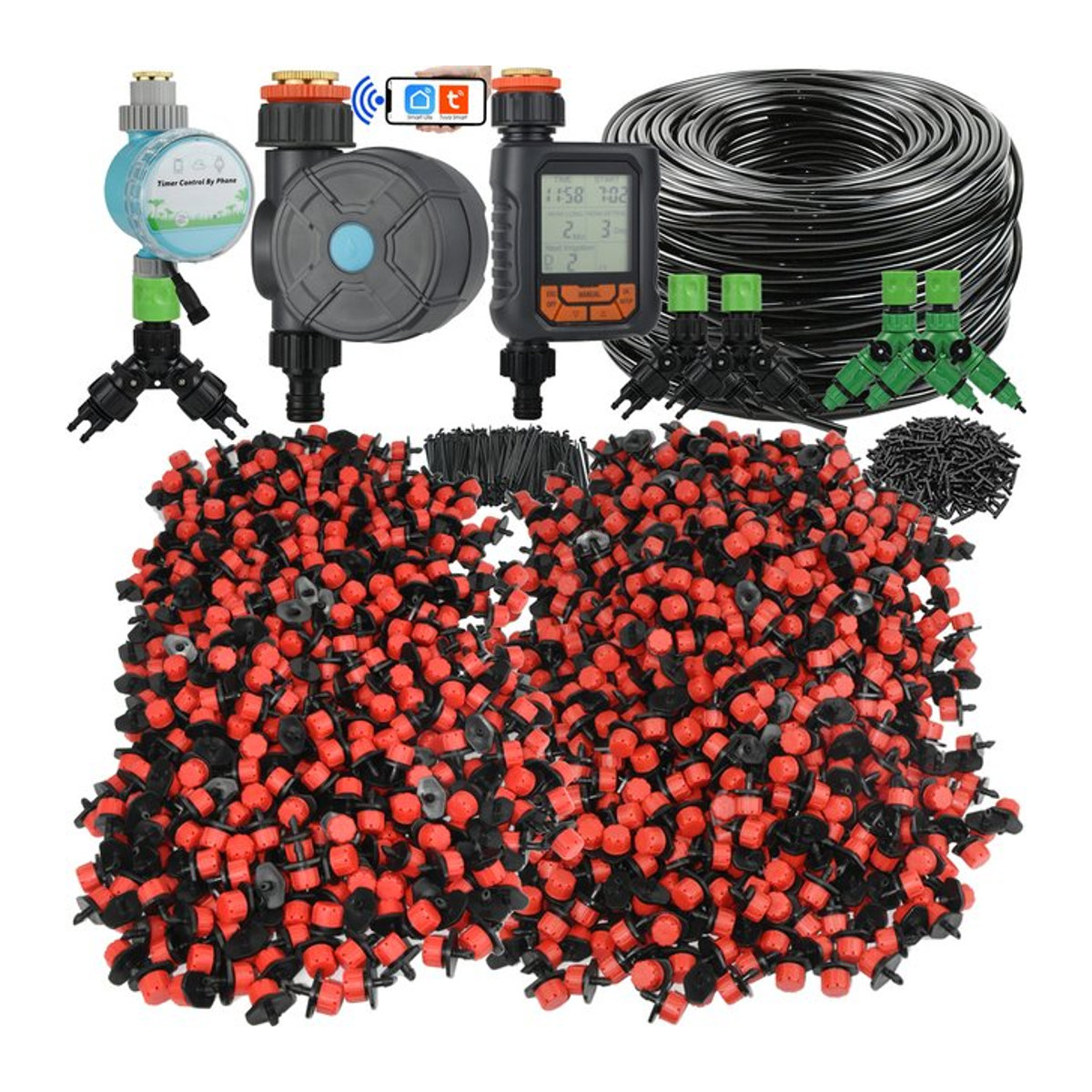 KESLA Automatisches Gartenbewässerungssystem mit Wifi, Micro-Drip-Bewässerungsset für Blumentöpfe, Rasen und Gewächshäuser, Schwarz - Bild 1
