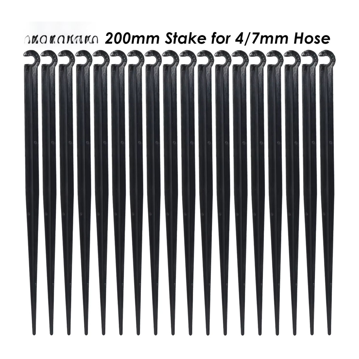 KESLA Garten Bewässerungs-Erdspieße aus Kunststoff für 4/7mm Tropfschläuche, Farbe: Schwarz - Bild 4