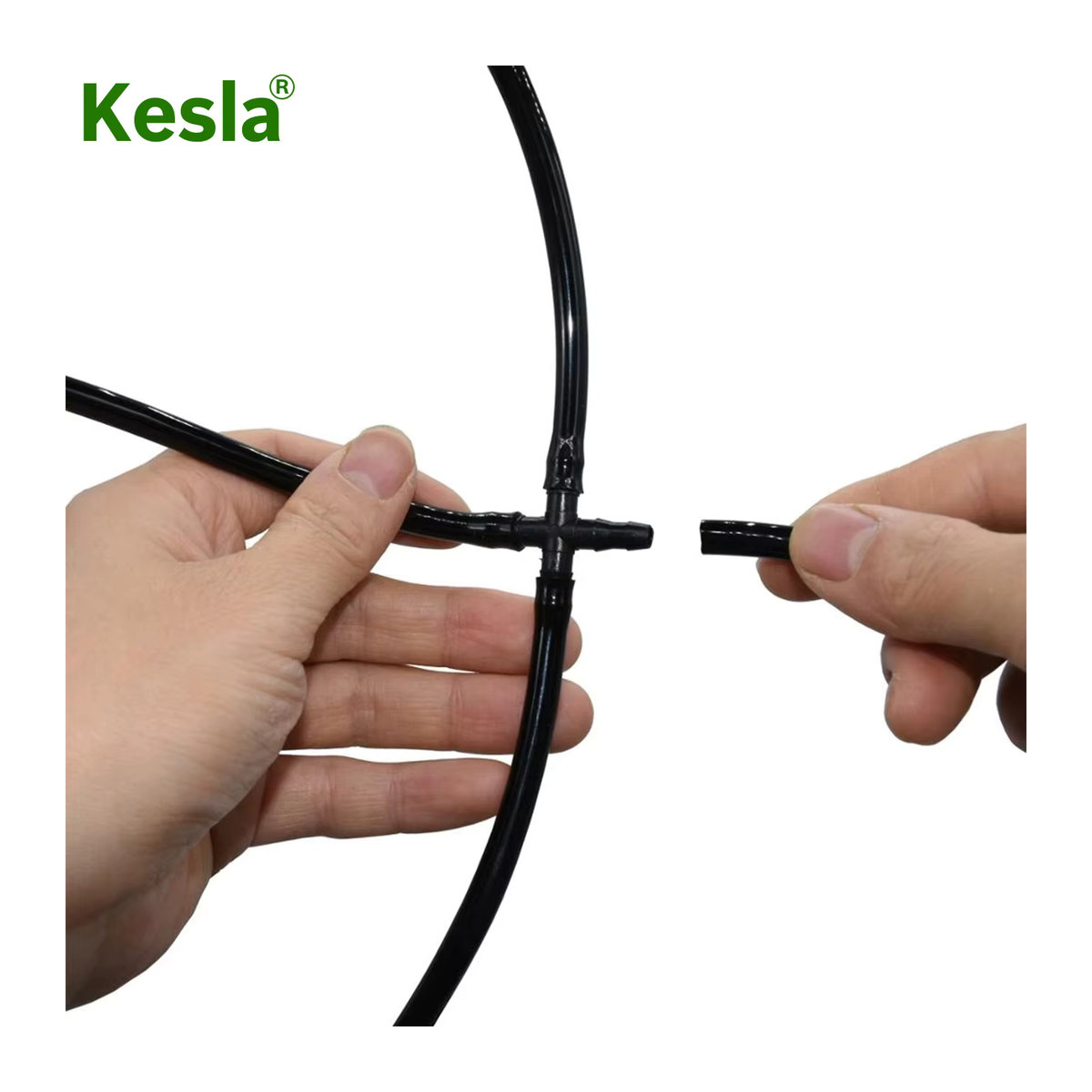 KESLA Garten Bewässerungsschlauch aus PVC mit Schnellstecker für Micro Drip Systeme, Schwarz, 4/7mm - Bild 2