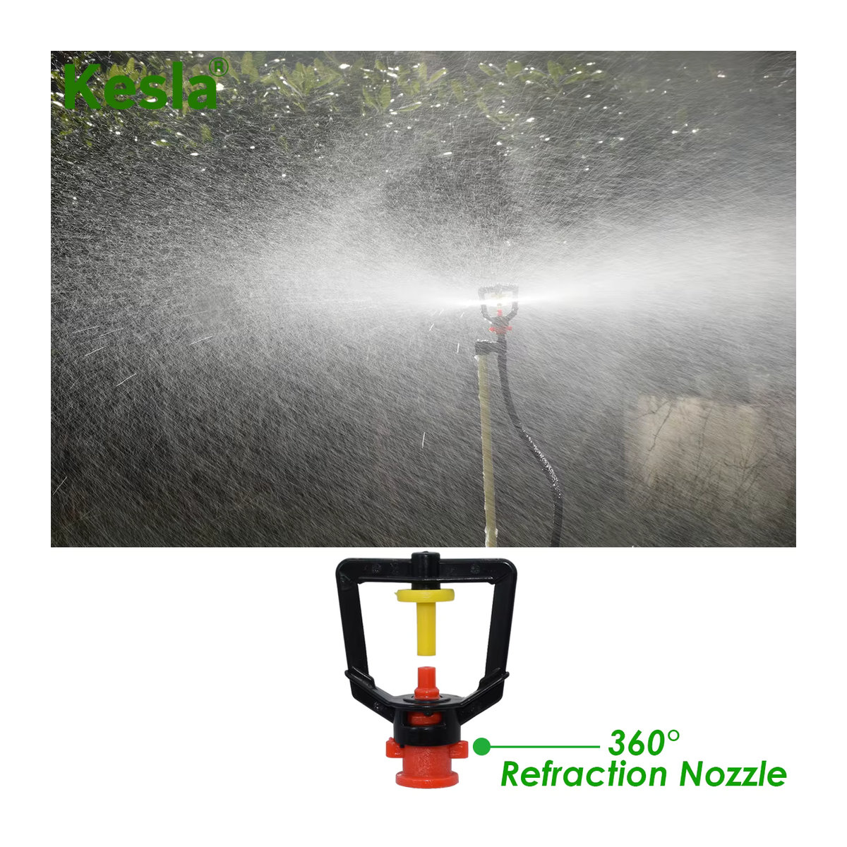 KESLA Micro Sprinkler Set für die Gartenbewässerung mit 20 cm Erdspieß in Schwarz - Bild 5