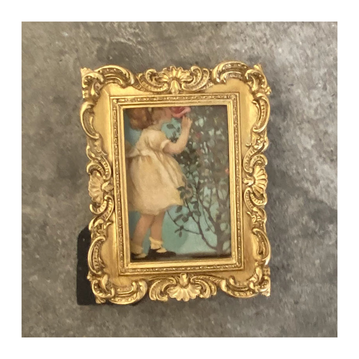 Kesoto Antiker Bilderrahmen in Gold mit Schnitzereien im Vintage-Stil für Tisch und Wand - Bild 1