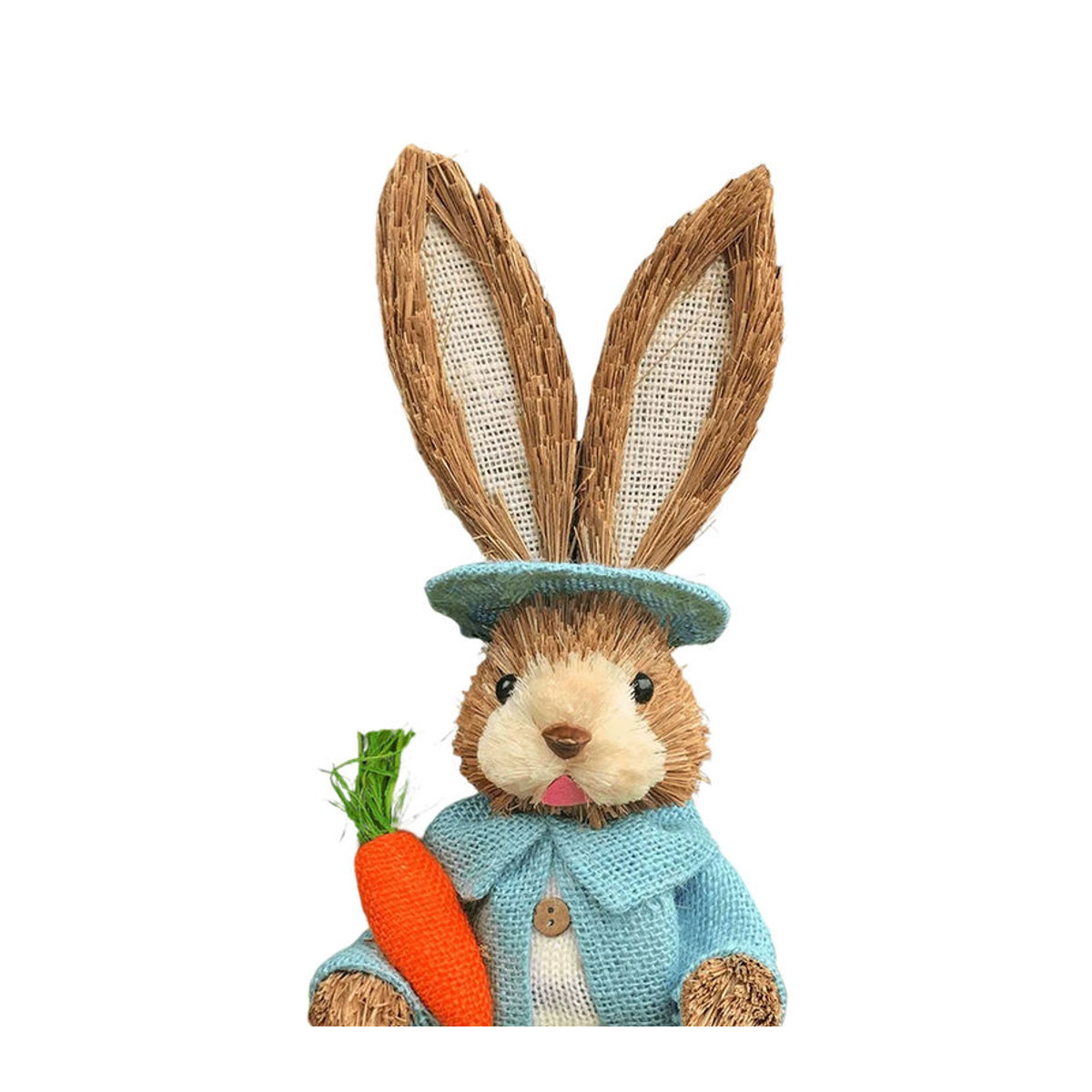 Kesoto Kaninchen Figur aus Stroh als Ostern Dekoration im Landhausstil, mehrfarbig - Bild 5