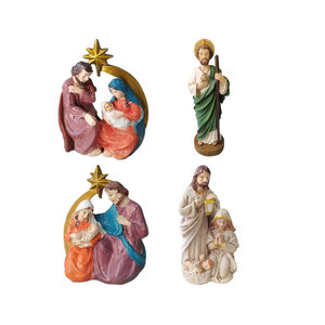 Kesoto Krippe Figurenset mit Baby Jesus aus Kunstharz, mehrfarbig, klassische Weihnachtsdekoration