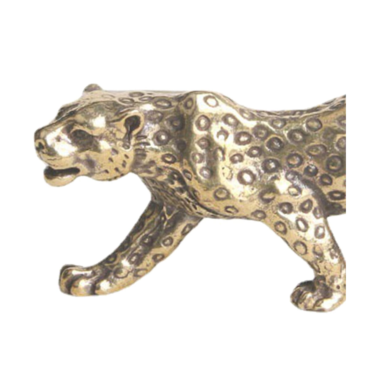 Kesoto Leopard Statue Panther Figur aus Kupfer und Gold in Metalloptik als handgefertigtes Sammlerstück für deine Tischdekoration - Bild 5