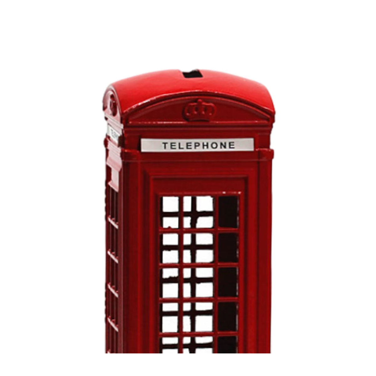 Kesoto Sparschwein Telefonzelle als dekorative Figur in Rot im Vintage-Stil für Kinder - Bild 5