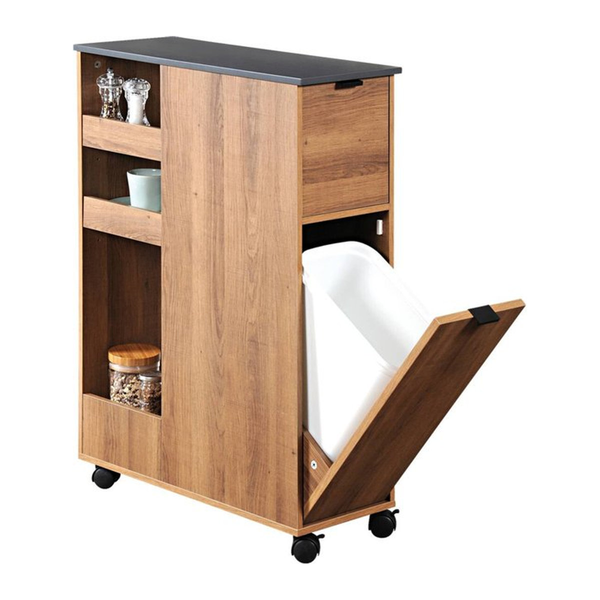Kesper Nischenregal Natur aus Holzwerkstoff, freistehend, B/H/T: 25 x 86 x 60 cm - Bild 1