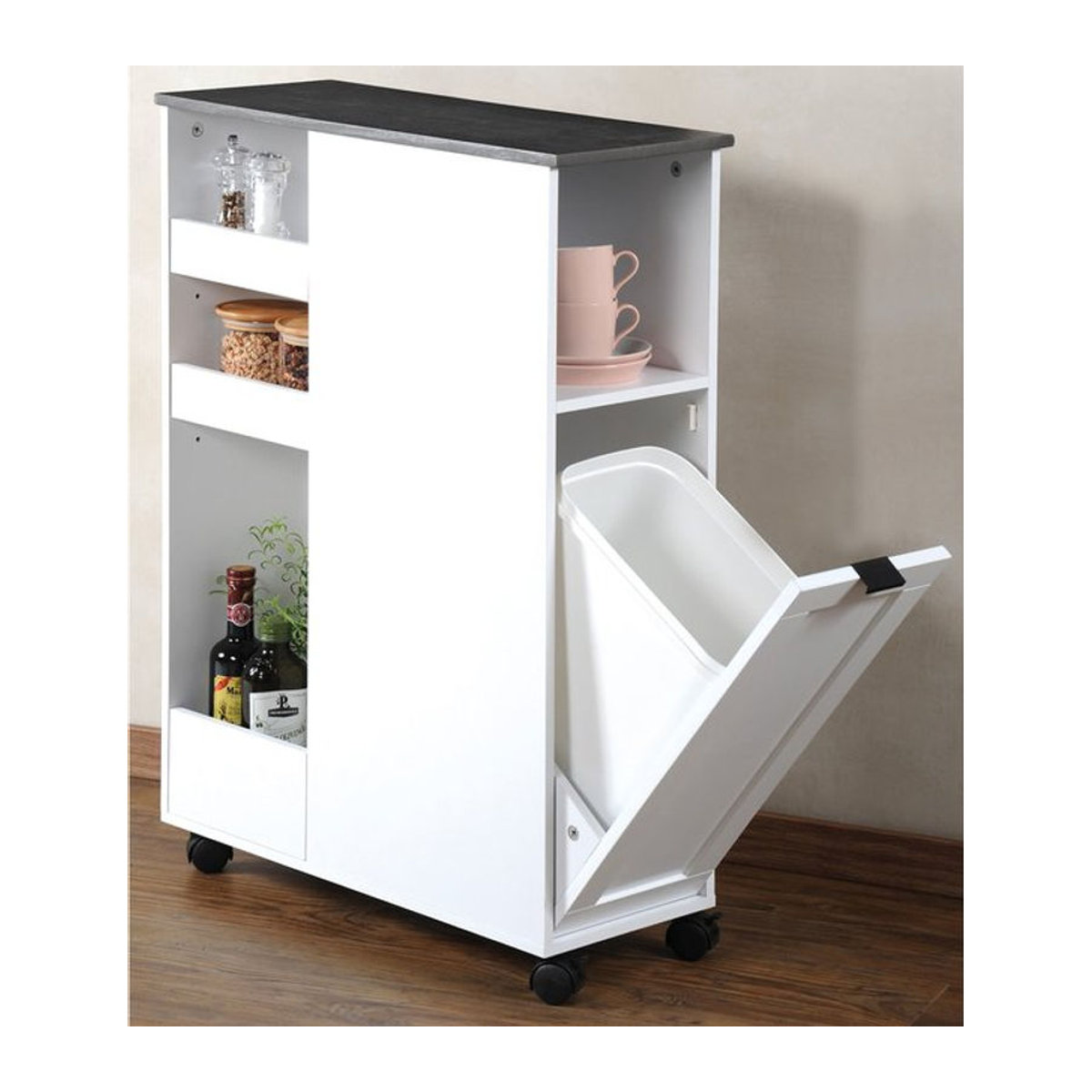 Kesper Nischenregal weiß aus Holzwerkstoff, freistehend, B/H/L: 25 x 86 x 60 cm - Bild 2