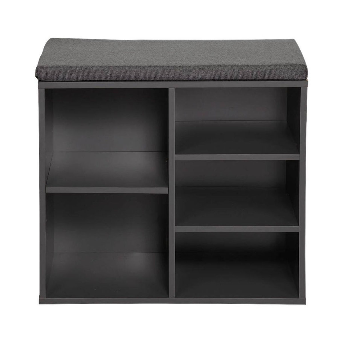 Kesper Schuhschrank mit Sitzkissen in Grau aus Holzwerkstoff und Stoff B/H/L: 29,5 x 48 x 51,5 cm - Bild 2