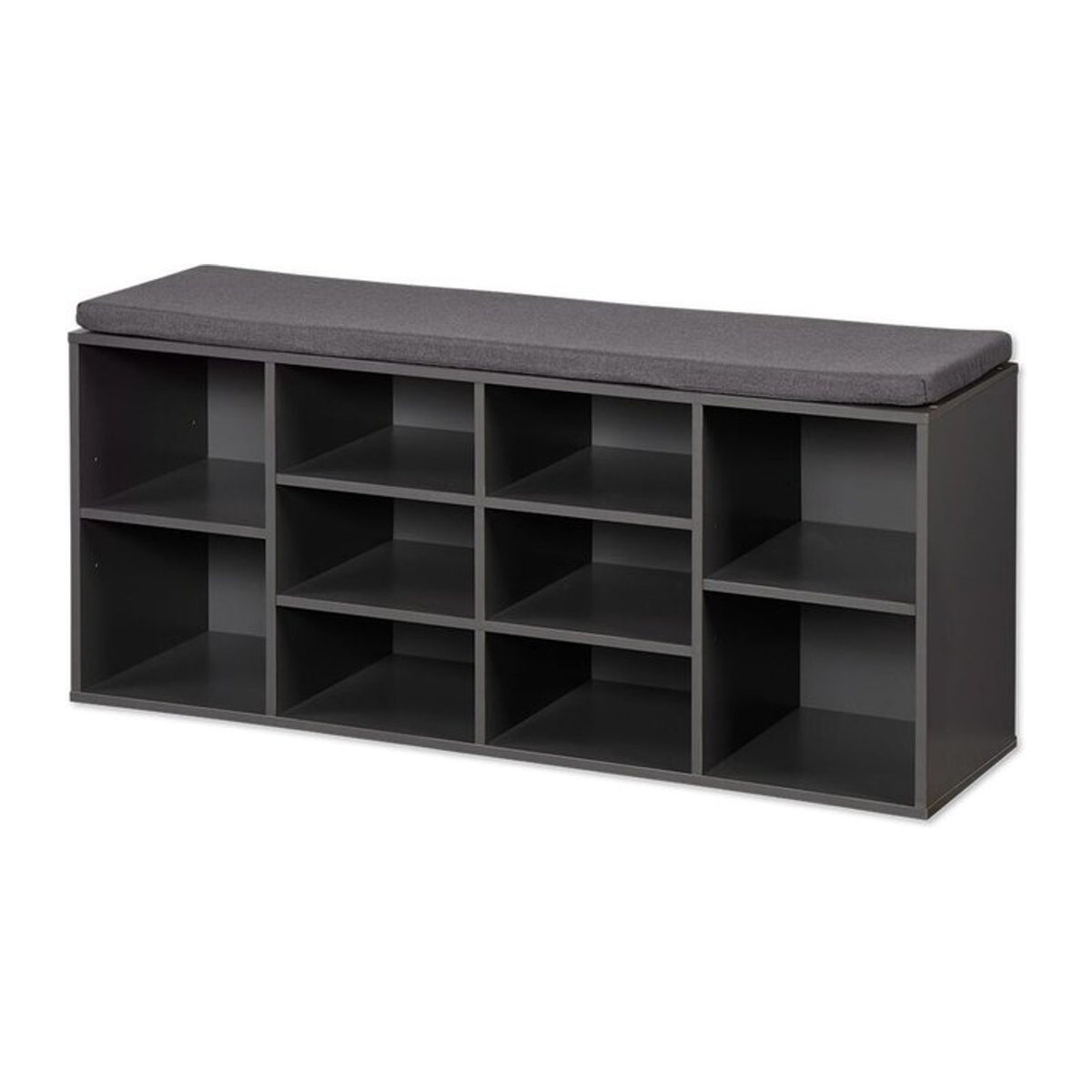 Kesper Schuhschrank mit Sitzkissen Modern in Grau aus Holzwerkstoff B/H/T: 103,5 x 48 x 29,5 cm - Bild 3