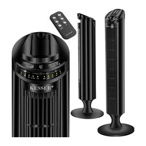 KESSER Turmventilator mit Fernbedienung und LED Display in Schwarz