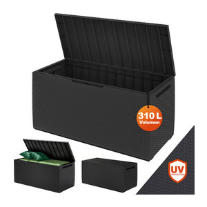 Keter Auflagenbox Capri Anthrazit 310L mit Rollen