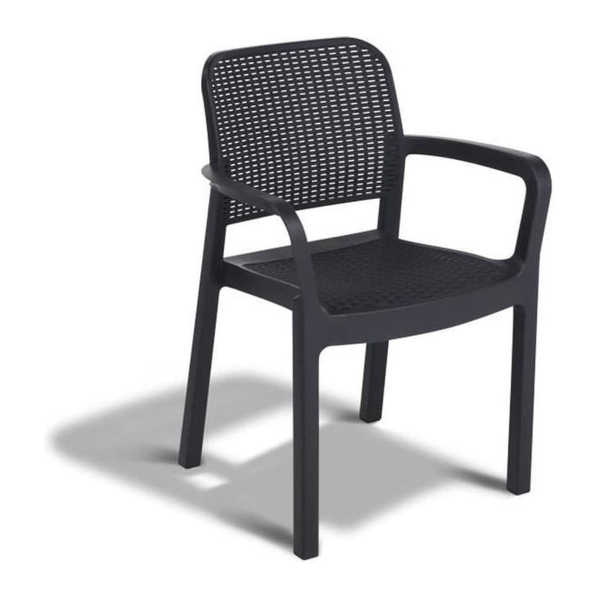 Keter Samanna Set aus 6 Monobloc-Sesseln aus Kunstharz mit Rattan-Imitation stapelbar - Bild 1