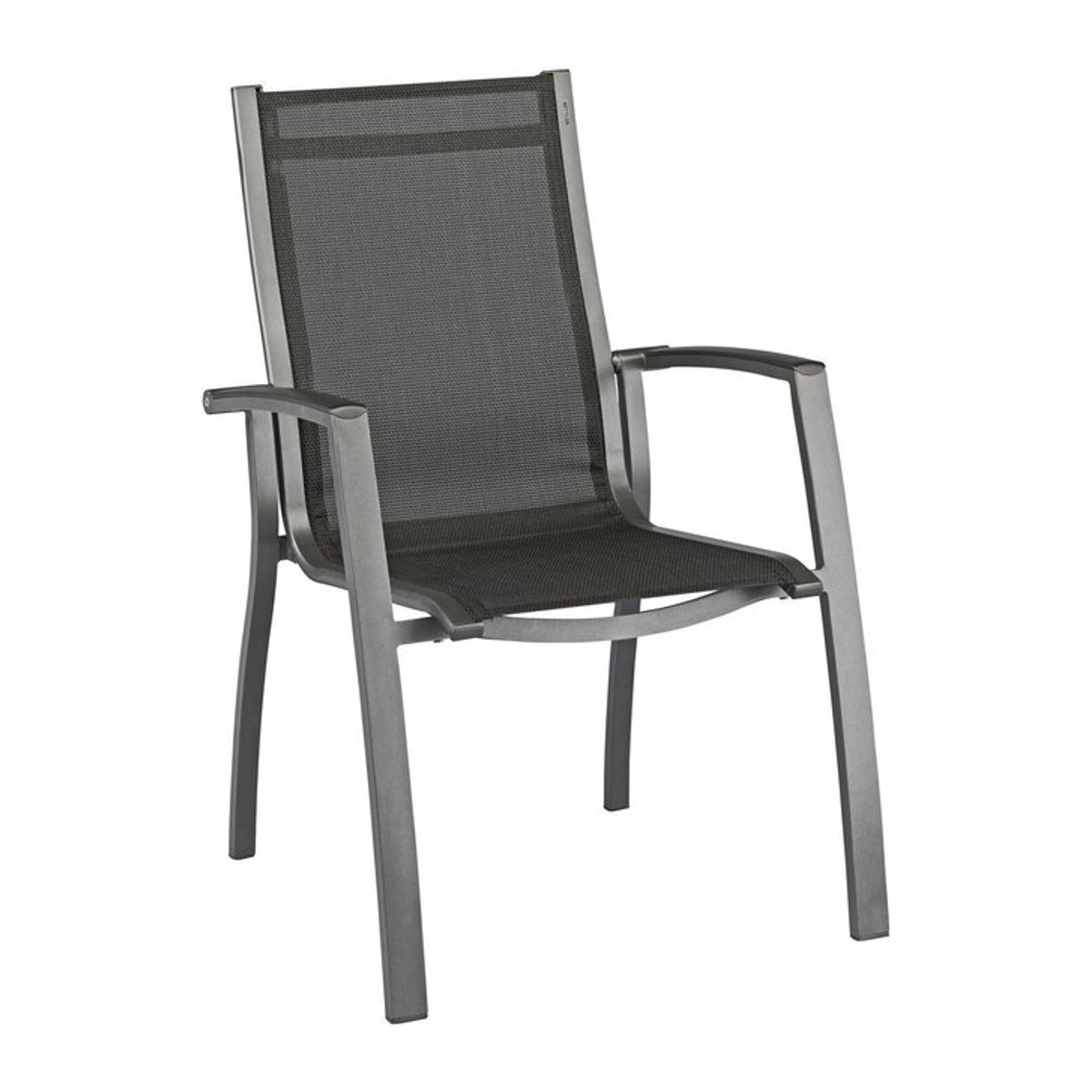 Kettler Altura Stapelsessel in Anthrazit aus Aluminium und Textilene - Bild 1