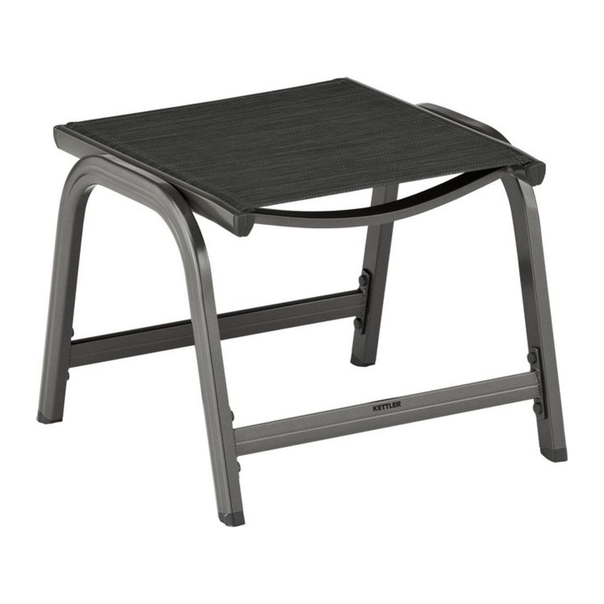 Kettler BasicPlus Hocker in Anthrazit aus Aluminium und Textilene, B/T/H: 54 x 55 x 44 cm - Bild 2