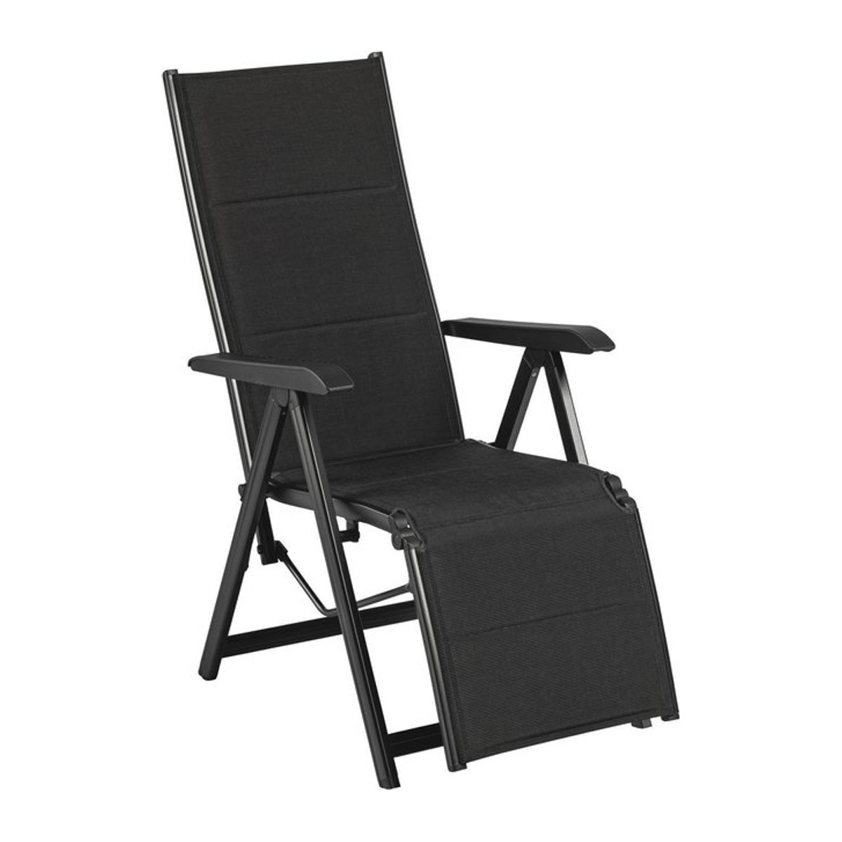 Kettler BasicPlus Padded Relaxsessel in Anthrazit mit verstellbarer Rückenlehne aus Aluminium und Polyester - Bild 1