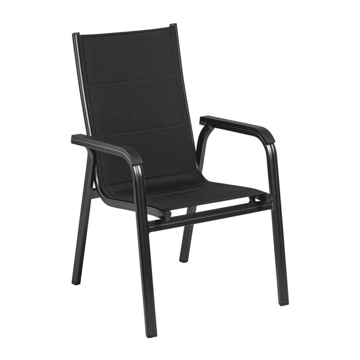 Kettler BasicPlus Padded Stapelsessel in Anthrazit aus Aluminium und Textilene - Bild 1