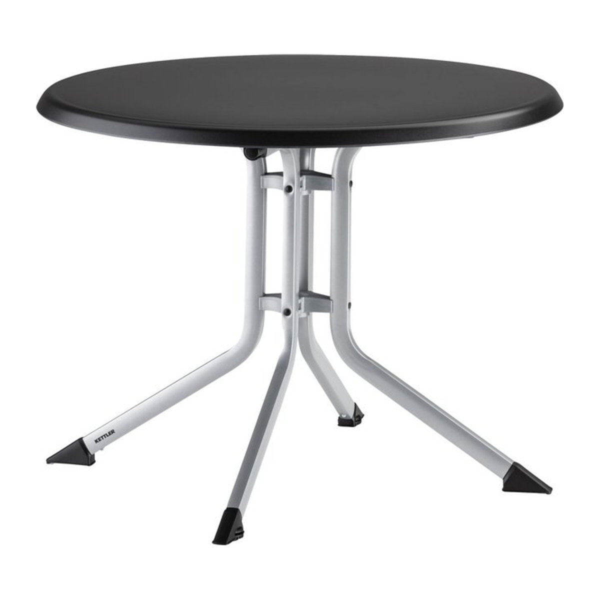 Kettler Klapptisch Boulevard rund, Anthrazit/Silber, Durchmesser: 100 cm, Höhe: 74 cm - Bild 1