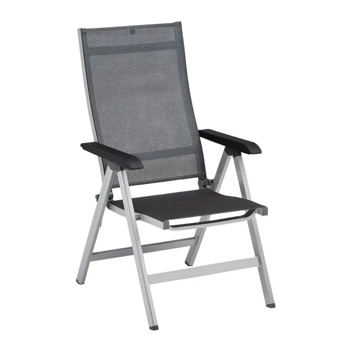 Kettler Multipositionssessel Basic Plus Premium in Schwarz und Silber, B/T/H: 60.5 x 72 x 111 cm - Bild 1