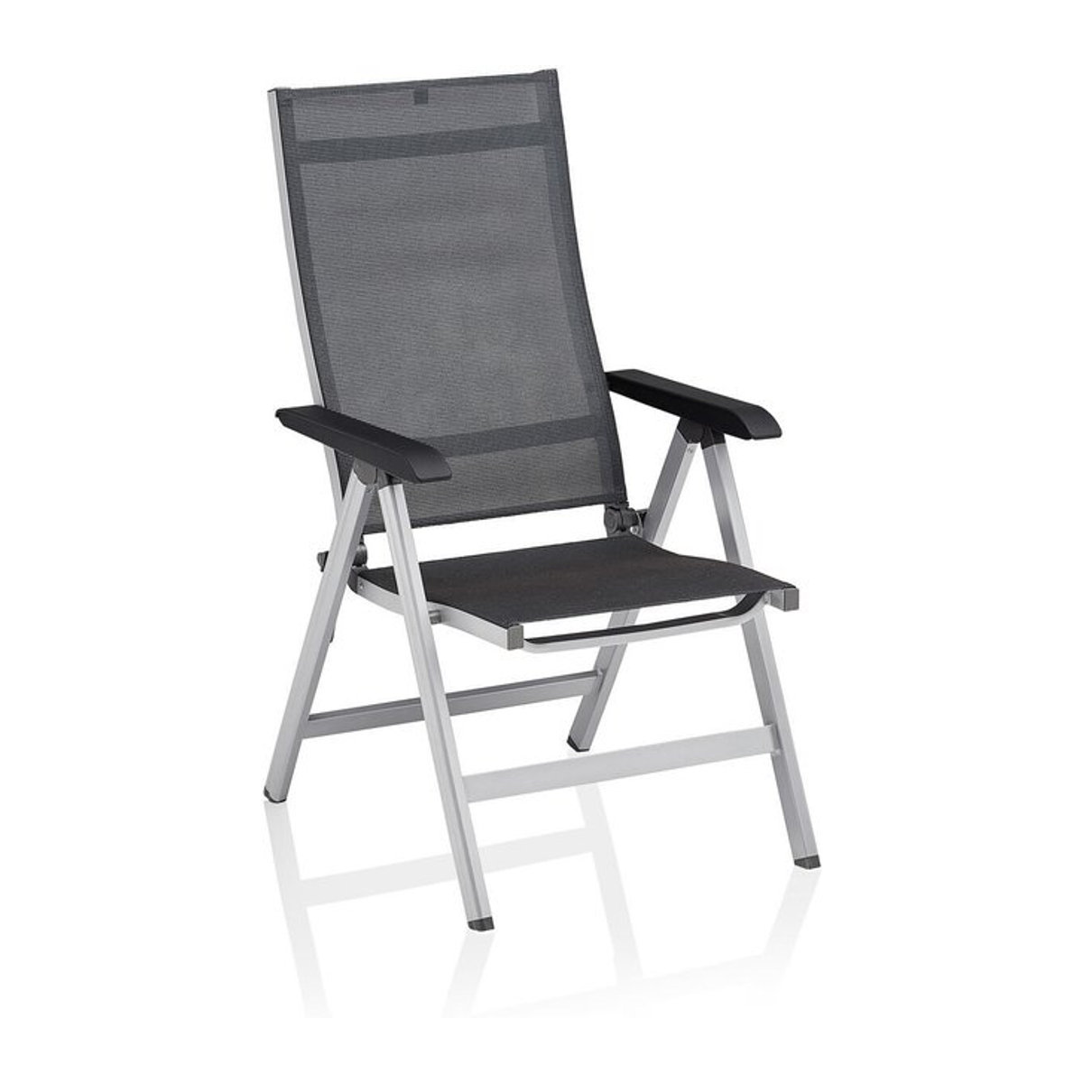 Kettler Multipositionssessel Basic Plus Premium in Schwarz und Silber, B/T/H: 60.5 x 72 x 111 cm - Bild 2