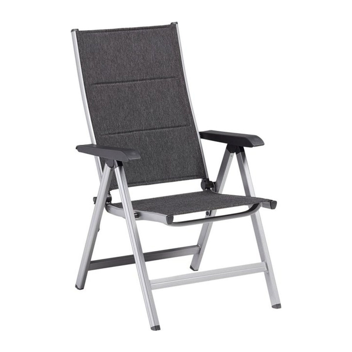 Kettler Multipositionssessel BasicPlus Padded in Anthrazit mit silbernem Gestell, B/T/H: 61 x 68 x 109 cm - Bild 2