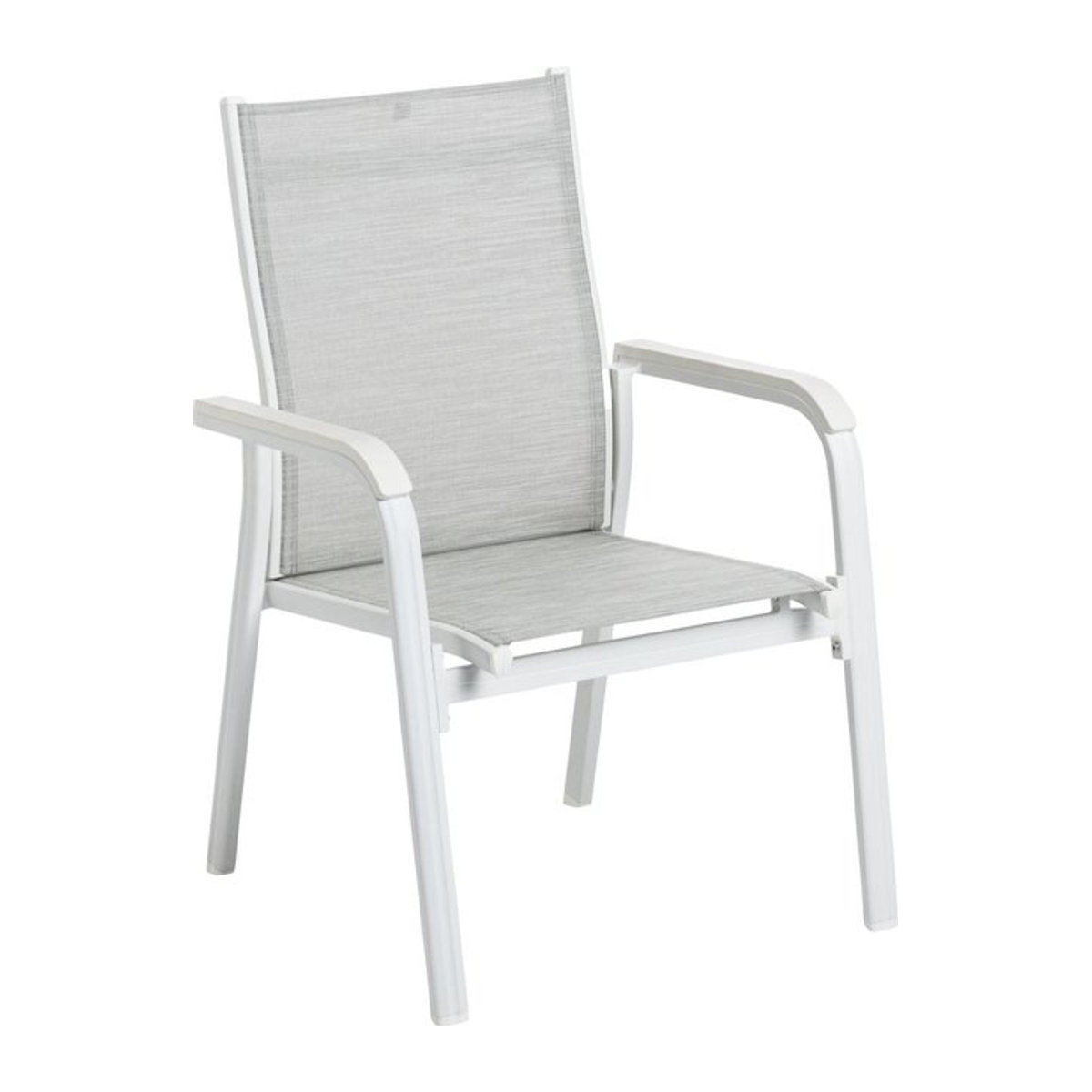 Kettler Stapelsessel BASIC Plus in Weiß und Hellgrau, B/T/H: 65,5 x 69,5 x 99 cm - Bild 1