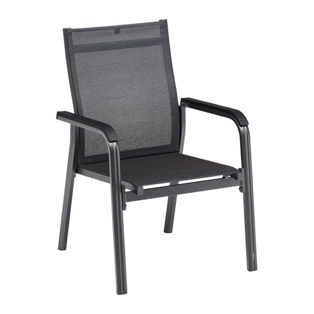 Kettler Stapelsessel BASIC+ PREMIUM in Schwarz und Anthrazit, B/T/H: 65.5 x 69.5 x 98 cm - Bild 1