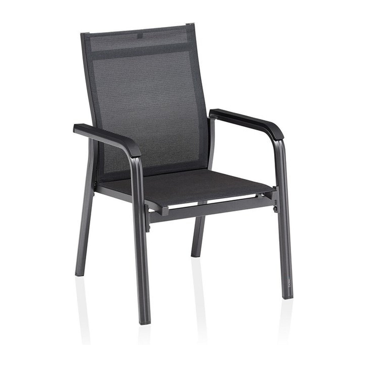 Kettler Stapelsessel BASIC+ PREMIUM in Schwarz und Anthrazit, B/T/H: 65.5 x 69.5 x 98 cm - Bild 2