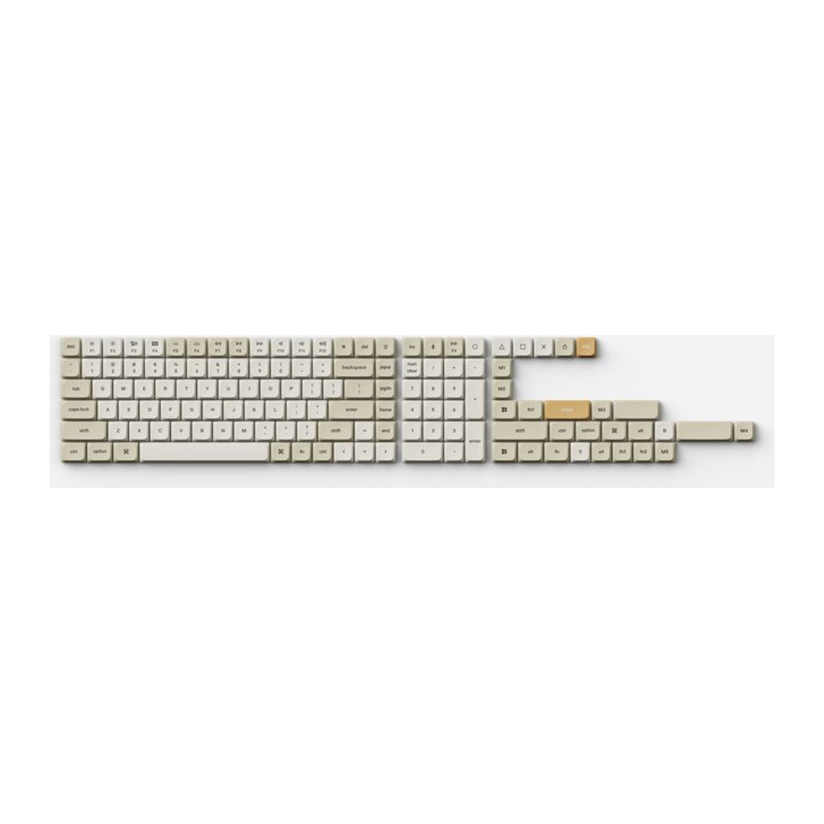Keychron Low Profile Double Shot PBT LSA Keycap Set Version 2 in Beige für deine mechanische Tastatur - Bild 1