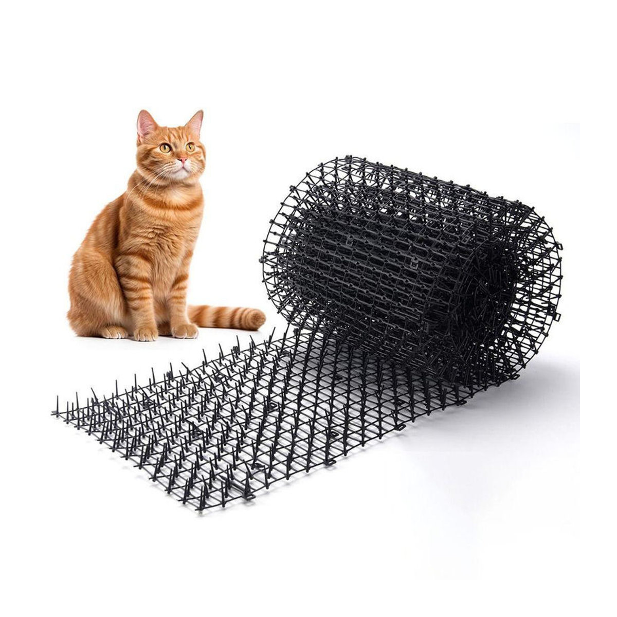 Keyuin Anti-Katzen Buddelstopper Netz Katzenabwehrmatte mit Spikes in Schwarz, 2m Länge - Bild 9
