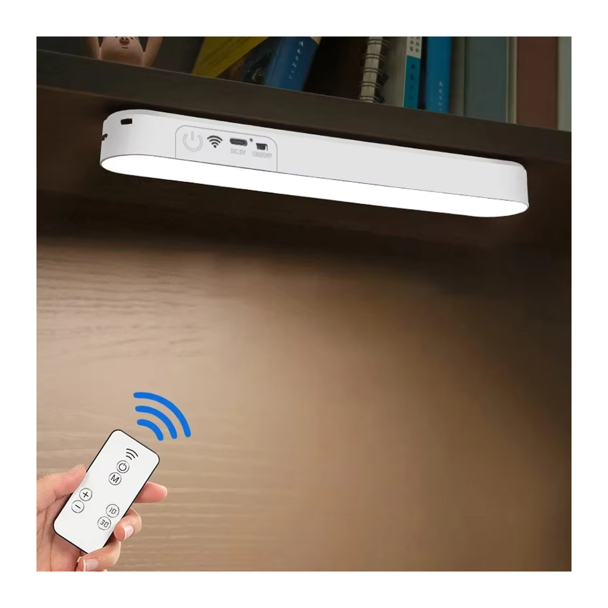 KFV Magnetische LED-Nachtlicht-Schreibtischlampe in Weiß, USB wiederaufladbar und dimmbar für Büro und Schlafzimmer - Bild 2