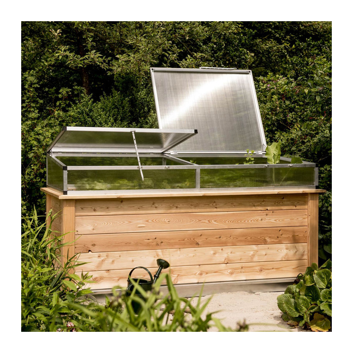 KGT Frühbeetaufsatz für Hochbeet 210 in Anthrazit, L x B x H: 2,05 x 0,91 x 0,32 m - Bild 2
