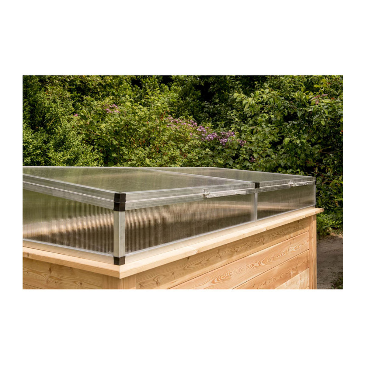 KGT Frühbeetaufsatz für Hochbeet 210 in Anthrazit, L x B x H: 2,05 x 0,91 x 0,32 m - Bild 3
