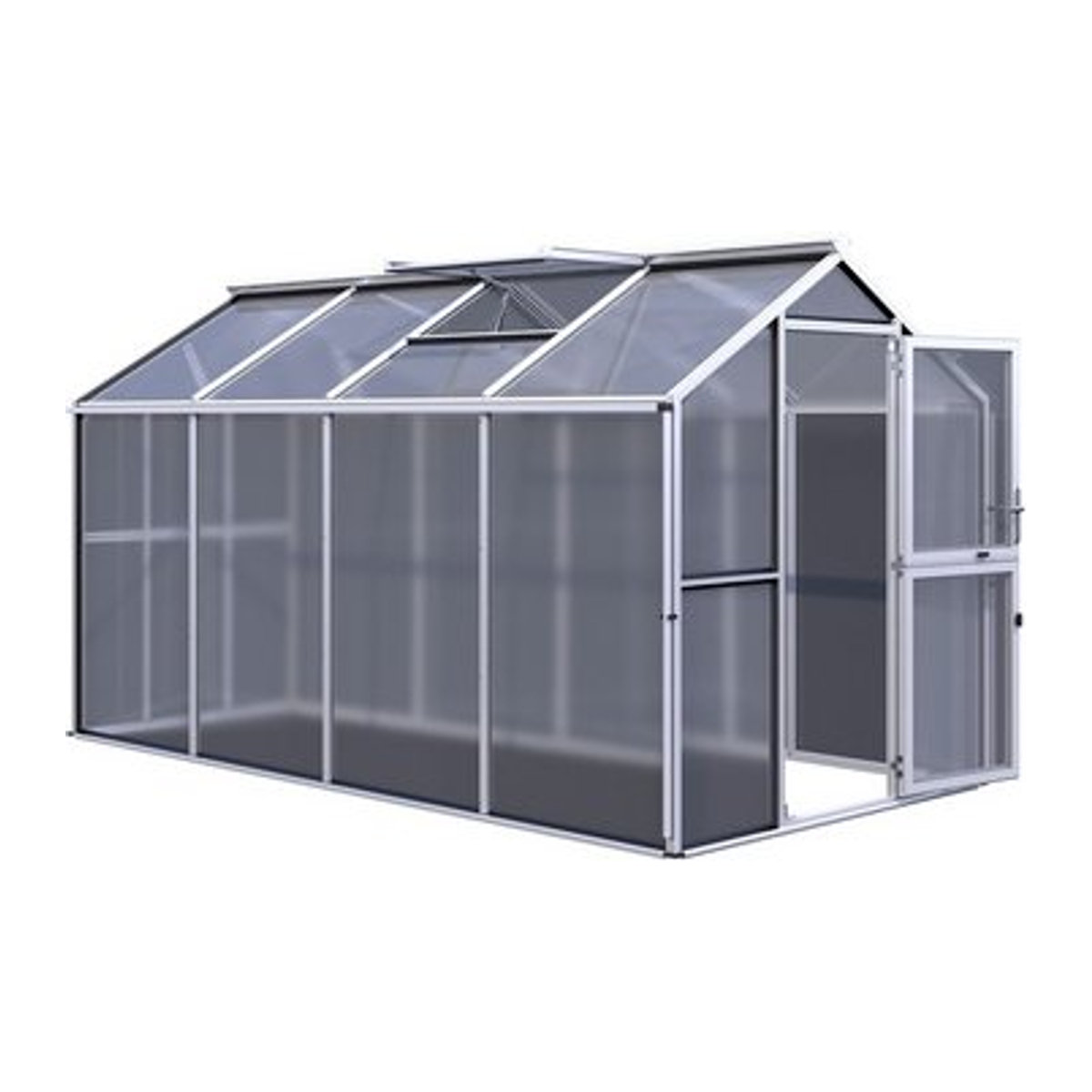 KGT Gewächshaus Galant aus Aluminium in Grau, B/L/H: 2,16 x 4,08 x 2,38 m - Bild 1