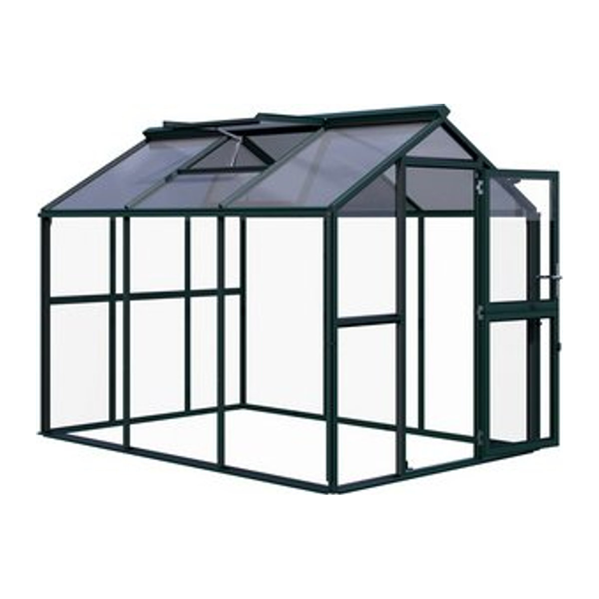KGT Gewächshaus Galant in Grün mit Aluminiumrahmen und Polycarbonat-Verglasung B/L/H: 2,16 x 3,08 x 2,38 m - Bild 1